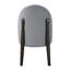 Ensemble de 2 chaises de salle à manger en tissu gris et finition espresso-1325865297