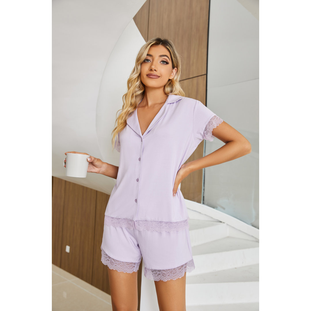 McDiarmid Cotton Blend Above Knee Bathrobe with Pockets Alwyn Home 
