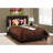 Vincent Transitional Brown Leather Look Full Size Bed, 45.47'' H X 57.74'' W X 80.71'' L