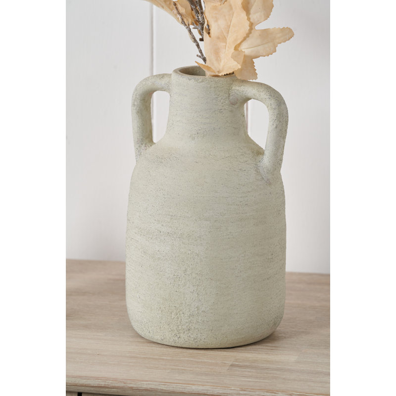 Terracotta Table Vase, Medium, White