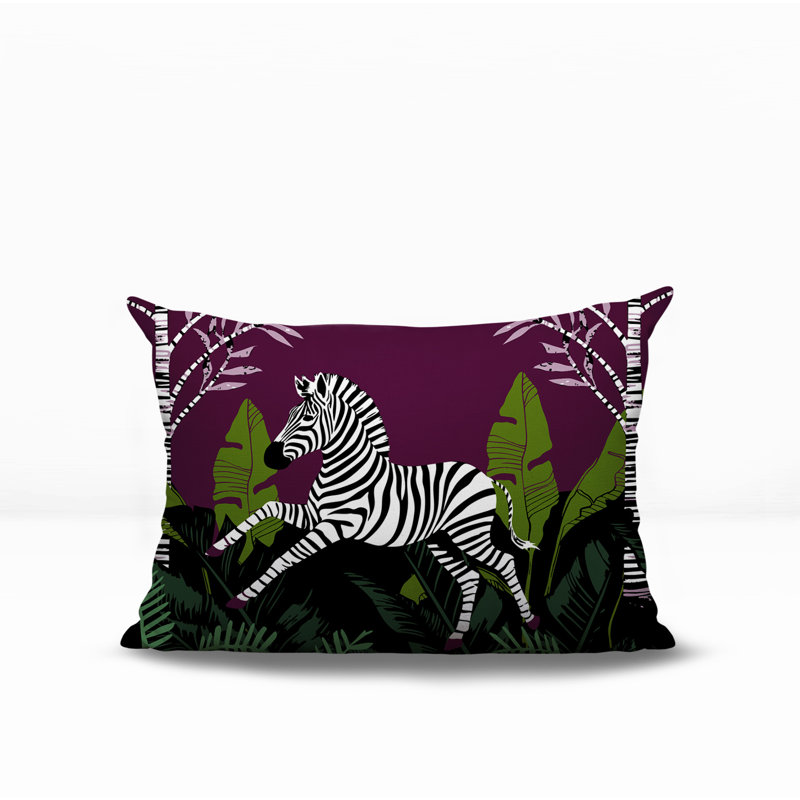 Oreiller rectangulaire intérieur / extérieur Asty, Rectangulaire H 14 po x l 20 po, Mauve
