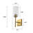 Dimmable Armed Sconce with Prismatic Glass Shade
