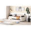 Lit de jour simple beige avec couchette de charge et de construction