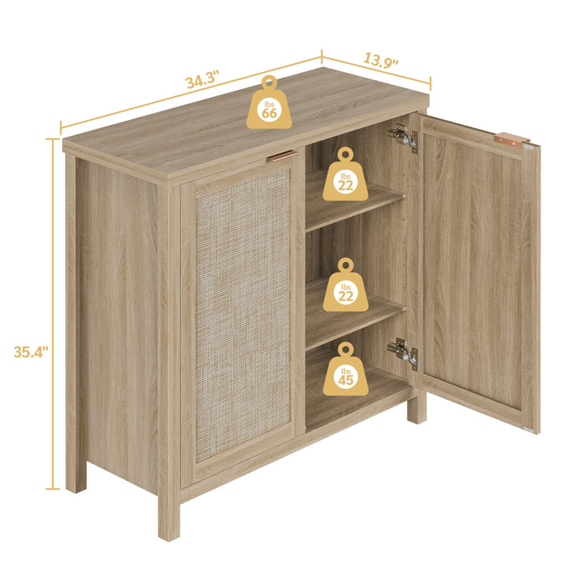 Sebella 34.3'' Sideboard, Light Oak