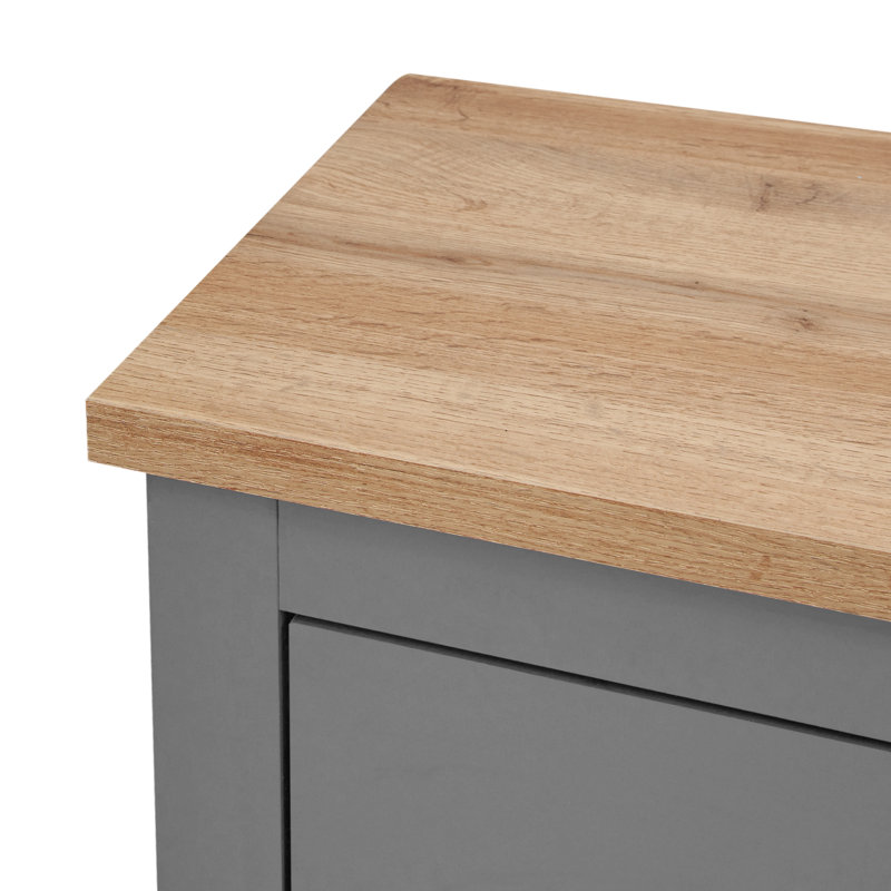 Aquitaine 112cm W 7 - Drawer Chest of Drawers, Grey