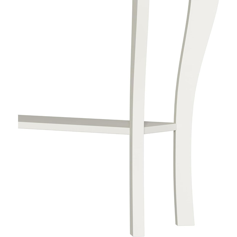 39.4" W Console Table with Storage Shelf and Distinctive Leg Design, with drawer, Brown/Antique White