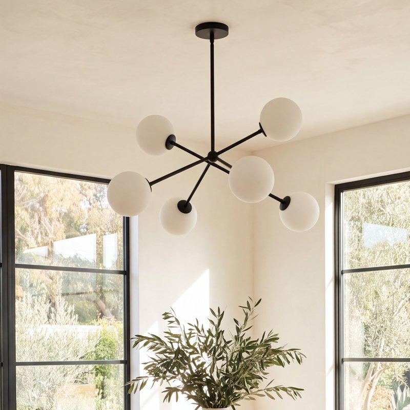 Luanda 6-Light Chandelier, Matte Black