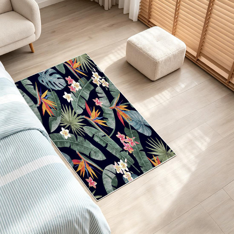 Tapis rose lavable à la machine, Rectangle 32" x 47"