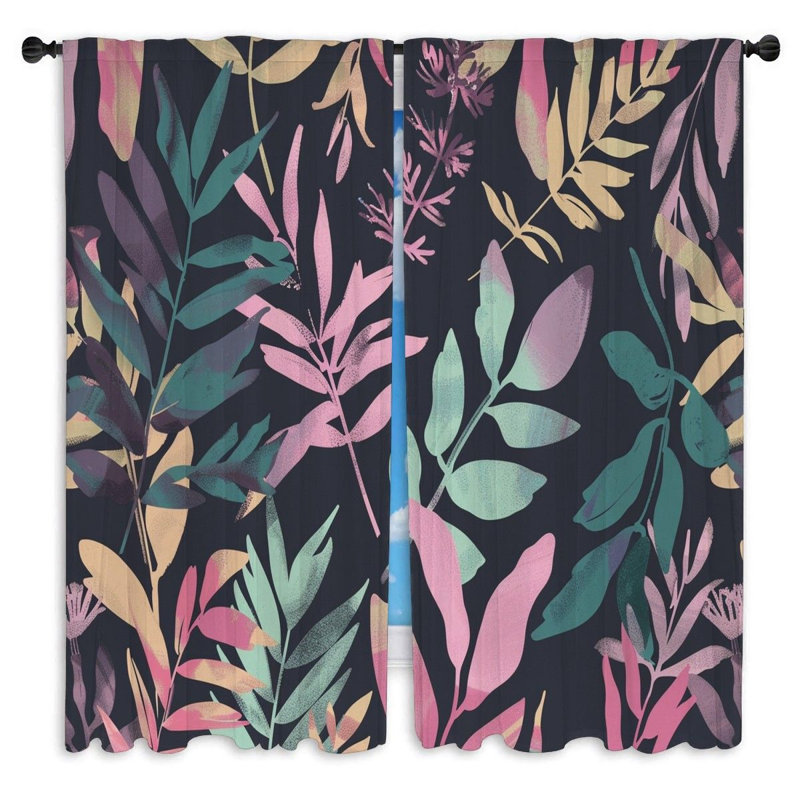 Paire de rideaux obscurcissant en polyester Kelicia, L 20 po x L 82 po