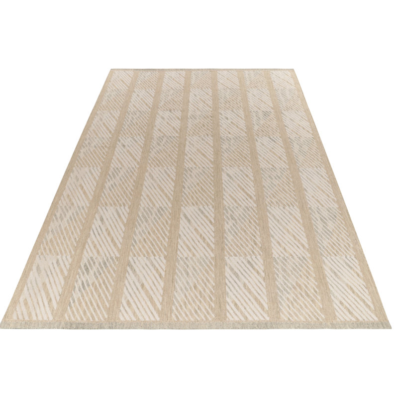 Scandinavian Wool Geometric Area Rug, Rectangle 12' x 18'