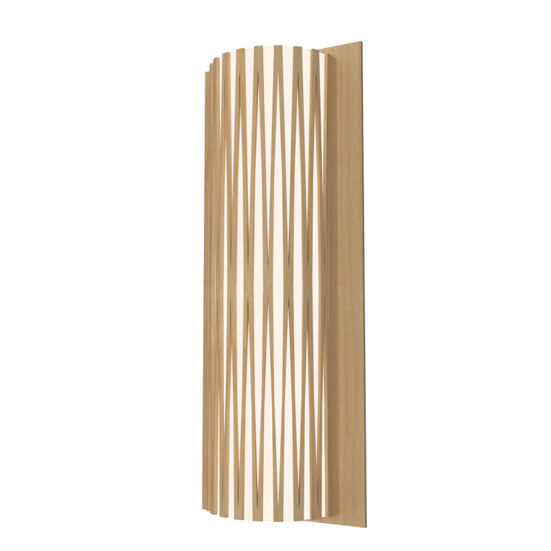 Living Hinges Manufactured Wood LED Flush Mounted Sconce, Maple, 39.37" H x 7.87" W x 3.94" D, 4000K