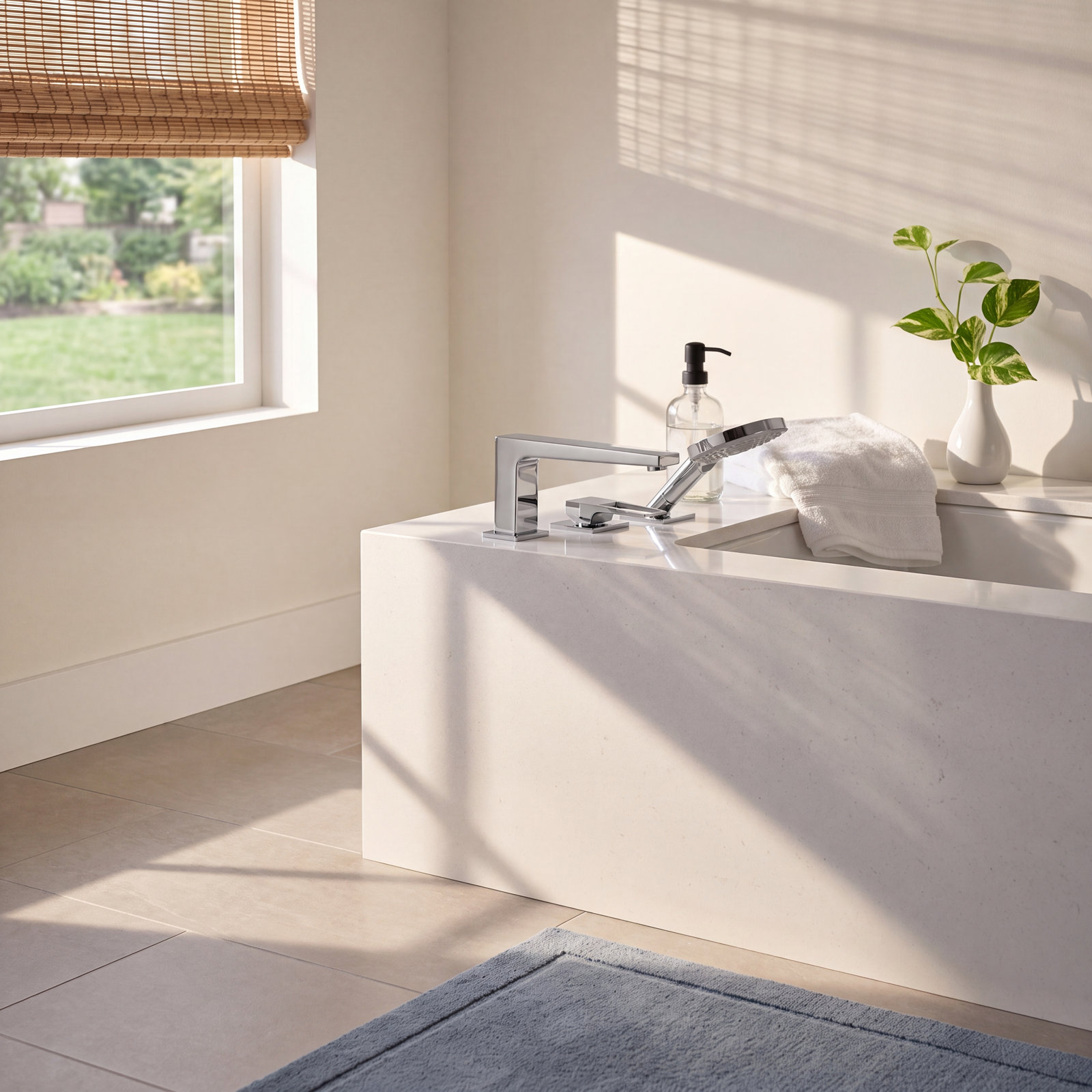 Metropol Single-Handle Deck Roman Tub Faucet, Chrome