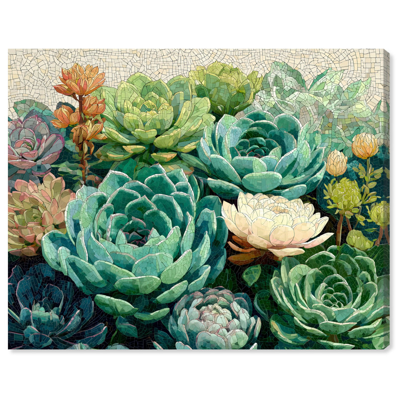 "Echeveria Bloom I", reproduction d'art sur toile par Art Remedy, 30 x 24, 30"H x 24"W, Gallery Wrapped