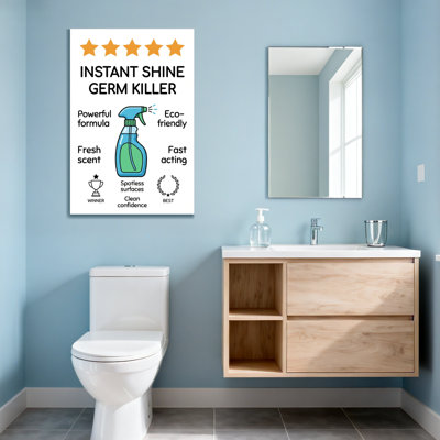 Bath & Laundry Instant Shine Germ Killer Spray Bottle Pattern