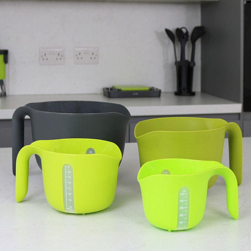 Belfry Kitchen 4 Piece Nested Mixing Bowl, Colander, Measuring Jugs Set