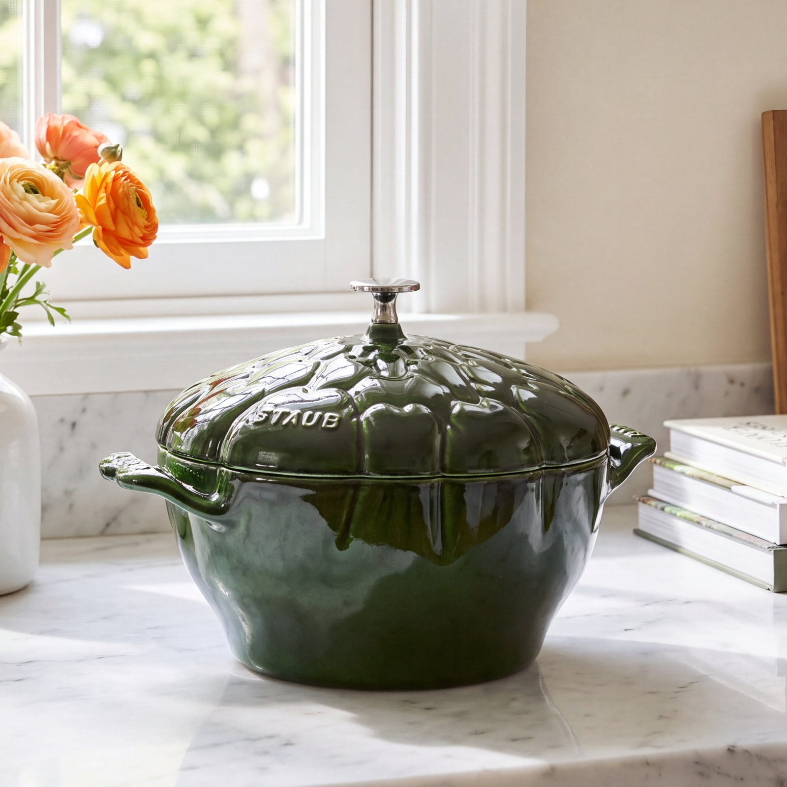 Enameled Cast Iron Artichoke Cocotte
