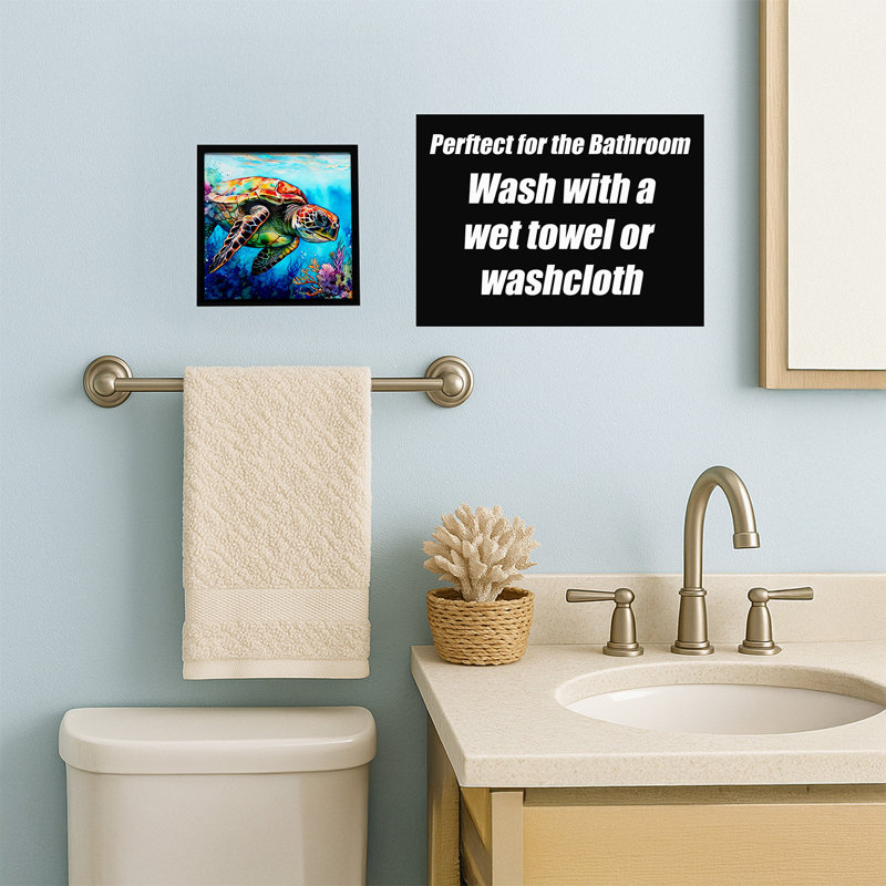 Loggerhead Sea Turtle Framed Metal Print