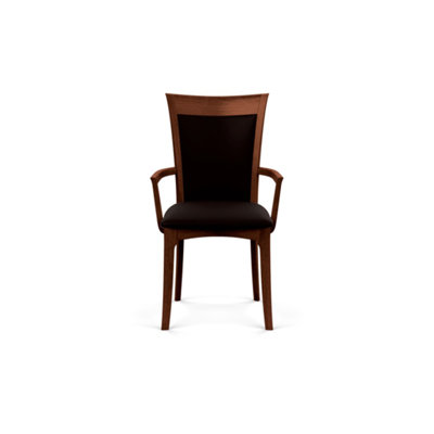 Fauteuil rembourré en bois massif Morgan