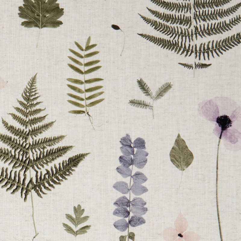 Botanica Herbarium Fabric, Blush/Natural