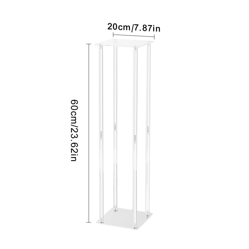 Présentoir à fleurs géométriques en acrylique blanc - Centre de table pour mariages, événements et fêtes