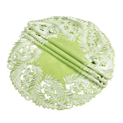 Weigand Polyester Floral Round Doily
