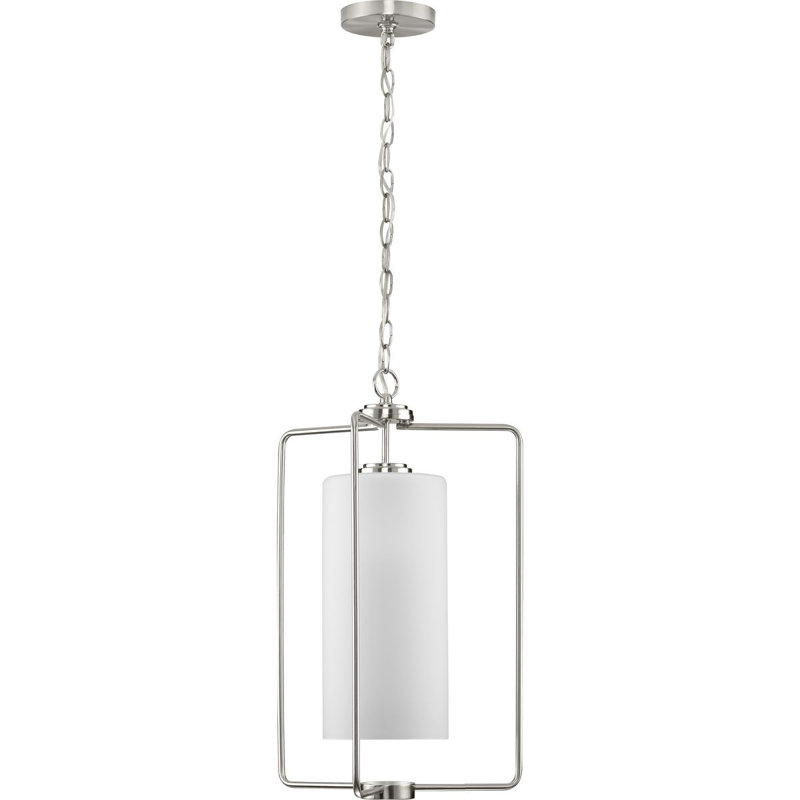 1 - Light Lantern Pendant, Brushed Nickel