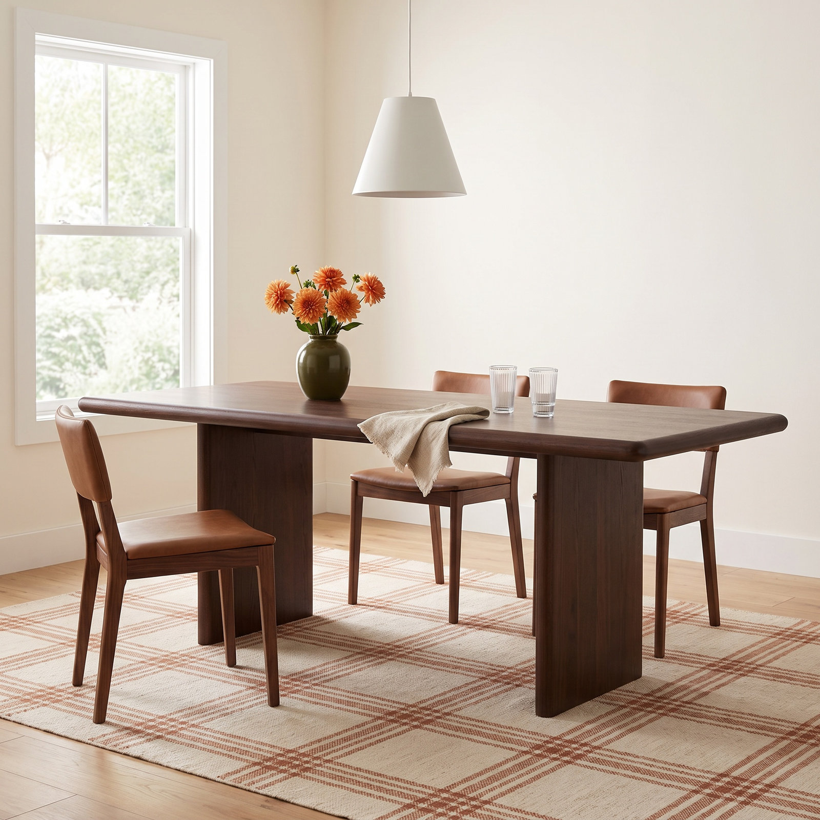 Soleil 74" Dining Table, Dark Brown