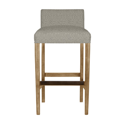 Gin Fizz Upholstered Stool with Solid Wood Frame