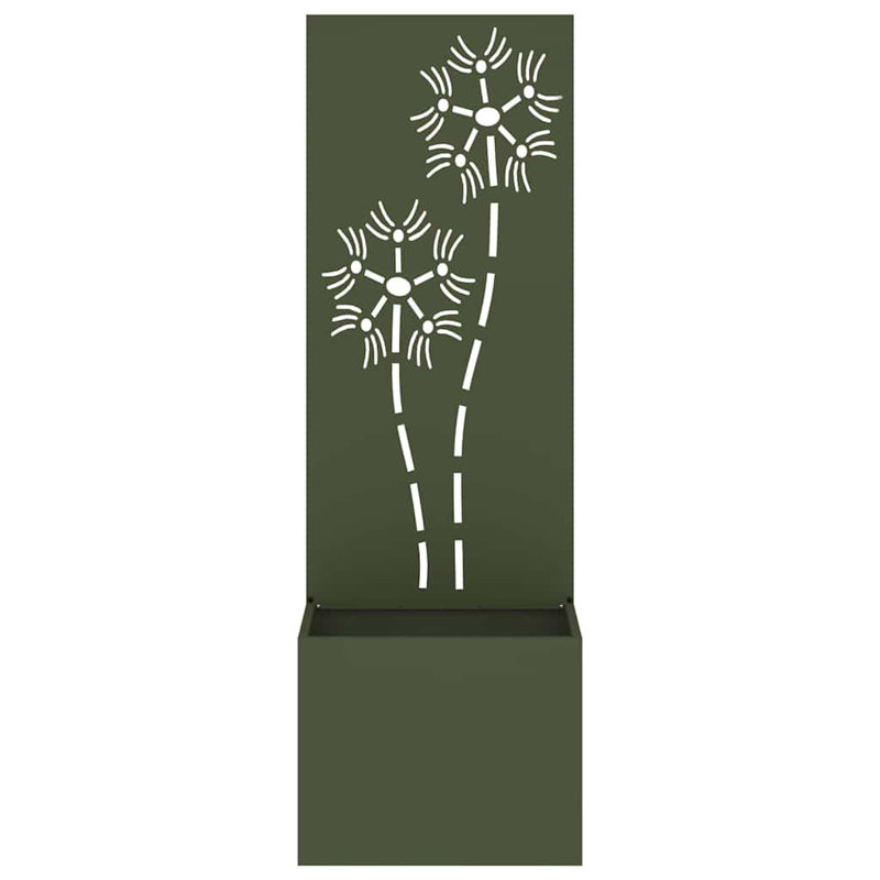 Planter Box, Olive Green, 140cm H x 50cm W x 50cm D