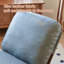 Chaise berçante confortable avec coussin moelleux et structure en bois massif