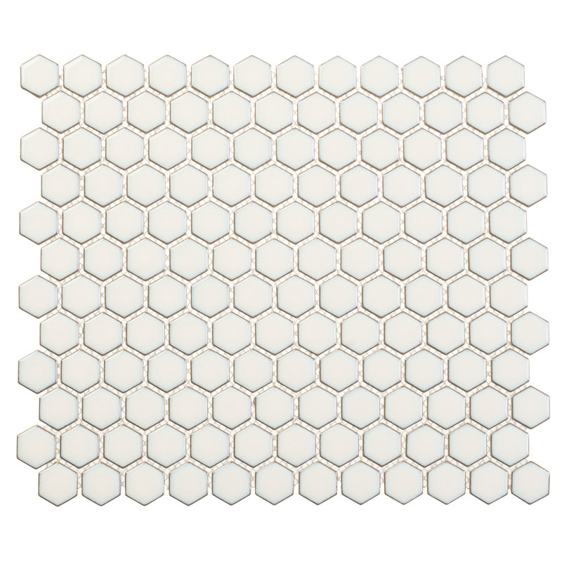 Alpin- Lux 3/4" Porcelain Hexagon- Honeycomb Mosaic Kitchen Backsplash, Bathroom, Shower, Pool, Wall and Floor Tile, Restful