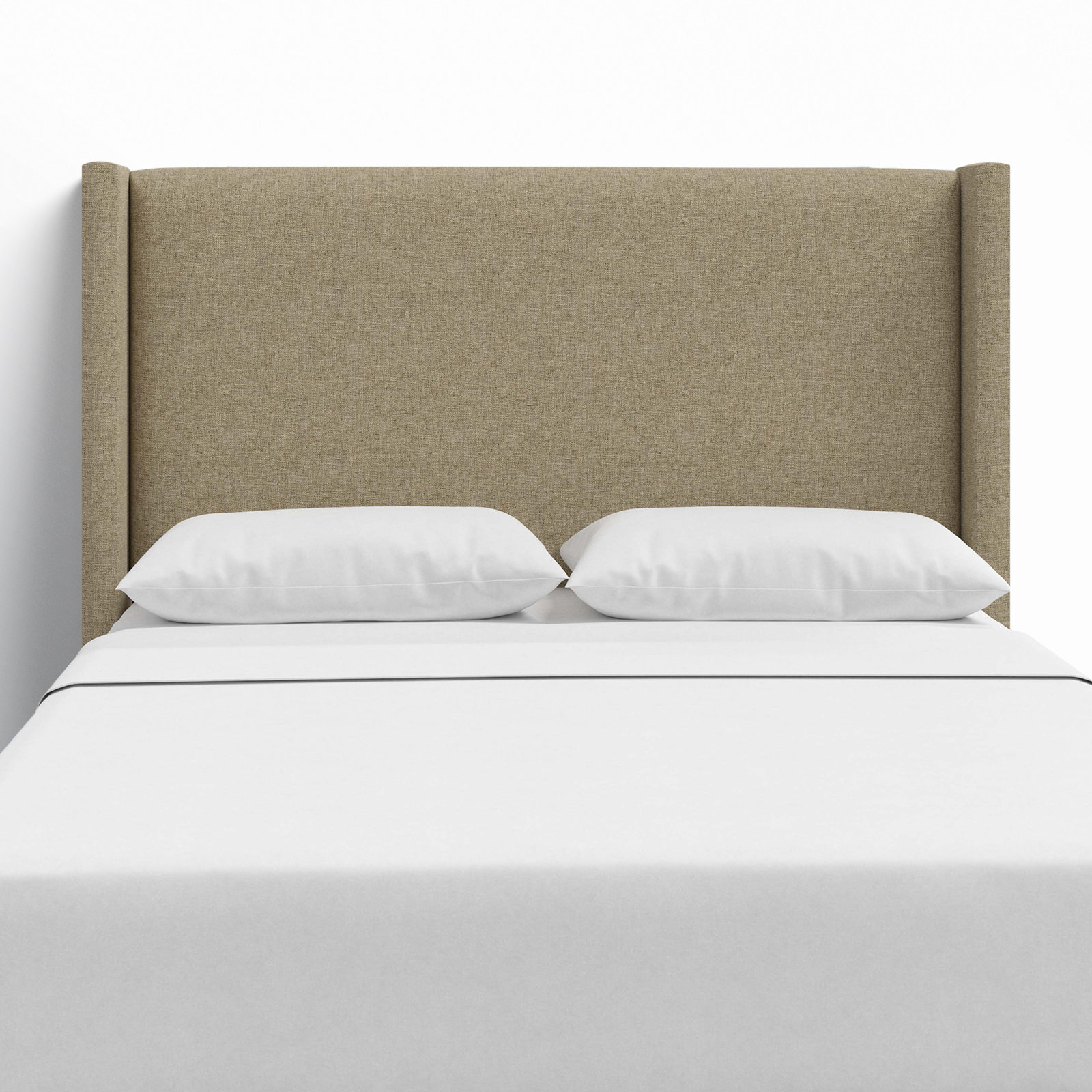 Hanson Pine Headboard, Full, Zuma Natural Textured Linen