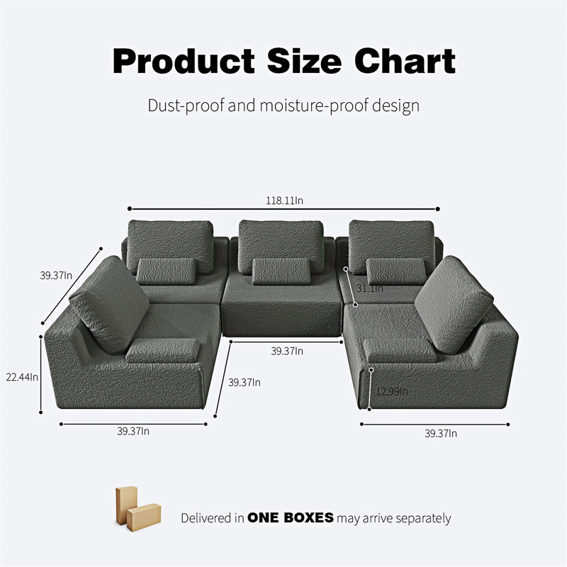 Canapé modulaire, Gris