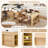 Extendable Dining Table with Folding Tabletop, Kitchen Island with Power Outlet & Storage-1307464351