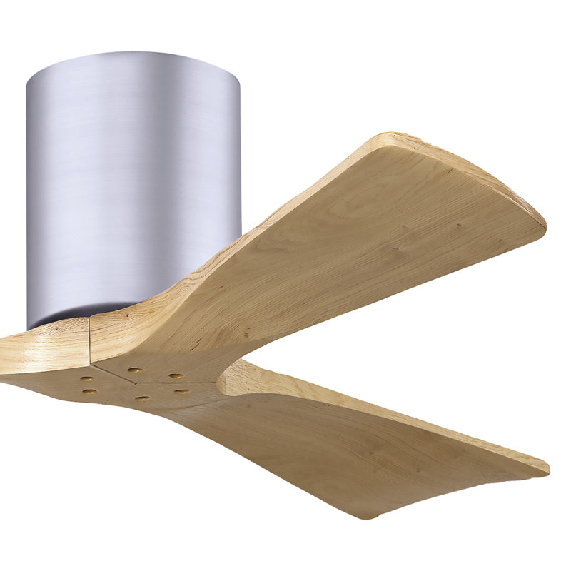 Irene Ceiling Fan, Brushed Nickel, Light Maple Tone, 42"