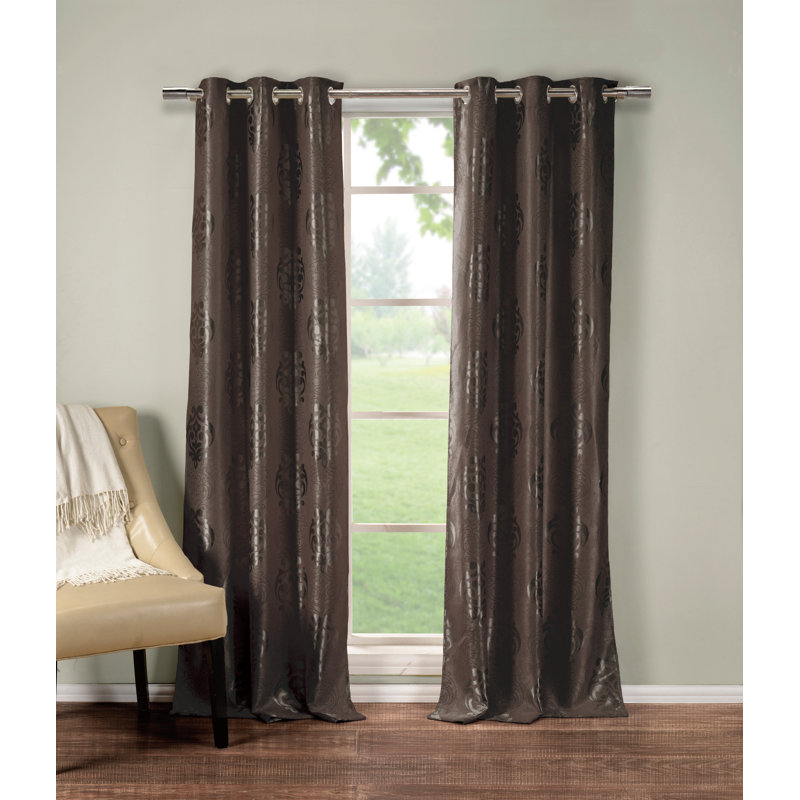 Glenrock Blackout Curtain Pair, Chocolate