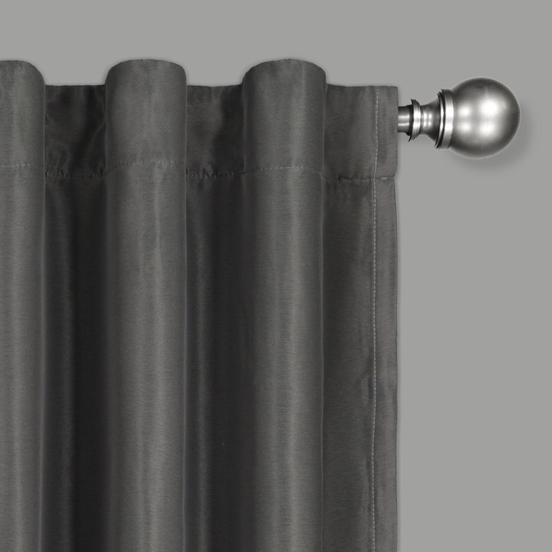 Fresno Blackout Curtain Single Panel, Charcoal