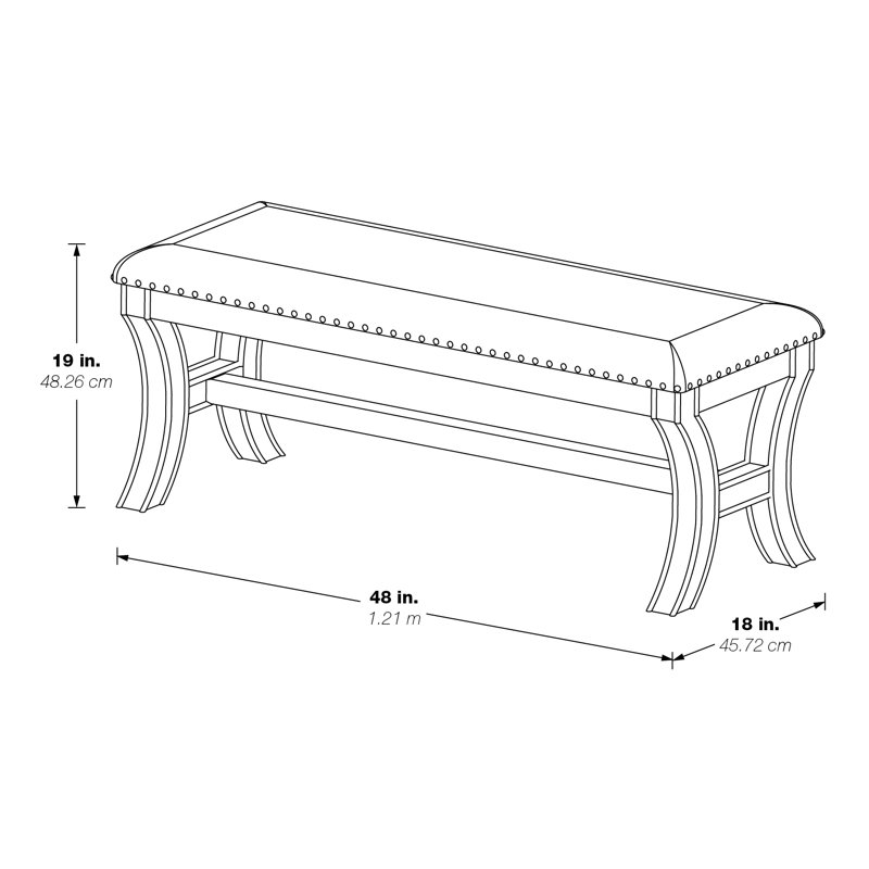 Alvana Polyester Upholstered Bench, Gray Giraffe