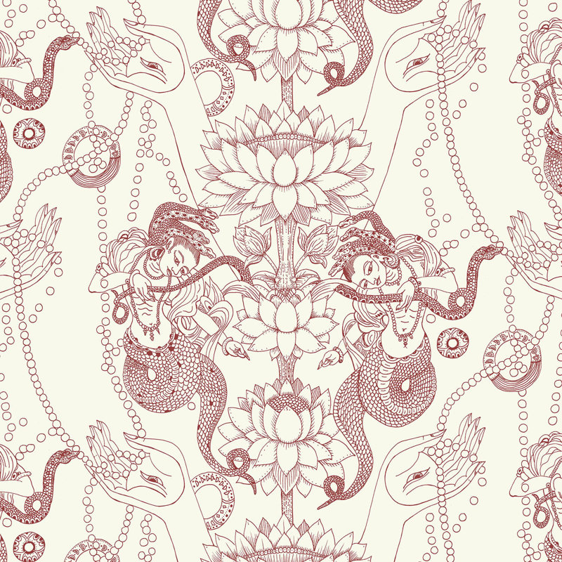 Naga Lotus, Marsala, Non-Woven