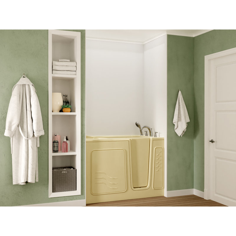 Therapeutic Tubs 30 in. x 53 in. Right Drain Quick Fill Walk-In Soaking Tub in Biscuit, Biscuit