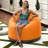 Palmetto Large Round Outdoor Bean Bag Club Chair-1478214877