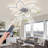 30.7In Ceiling Fan With Lights, Remote Control 3 Color Temperatures,6 Gear Wind Speed Fan Light-733055893-733055895