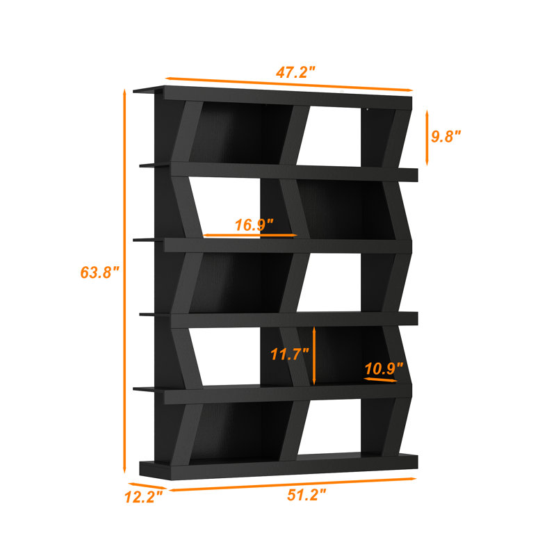 51.2 Inches Wide 6-Layer Wooden Kitchen Rack Multi-Function Storage Rack