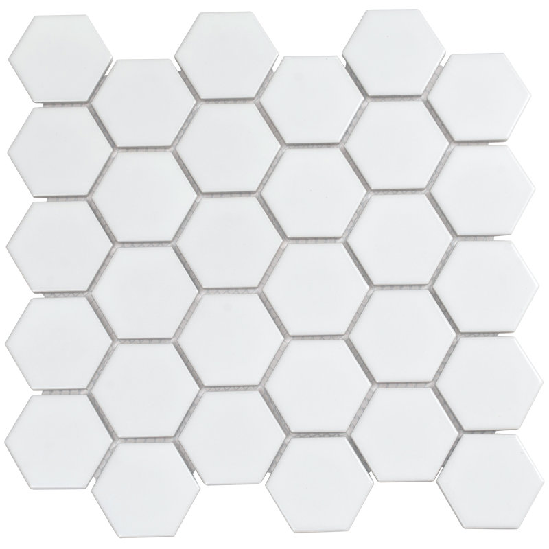 Cirkel Hex 10,7 po X 11,1 po Carreau de mur et de sol en mosaïque de porcelaine (8,25 pieds carrés / caisse) - paquet de 10