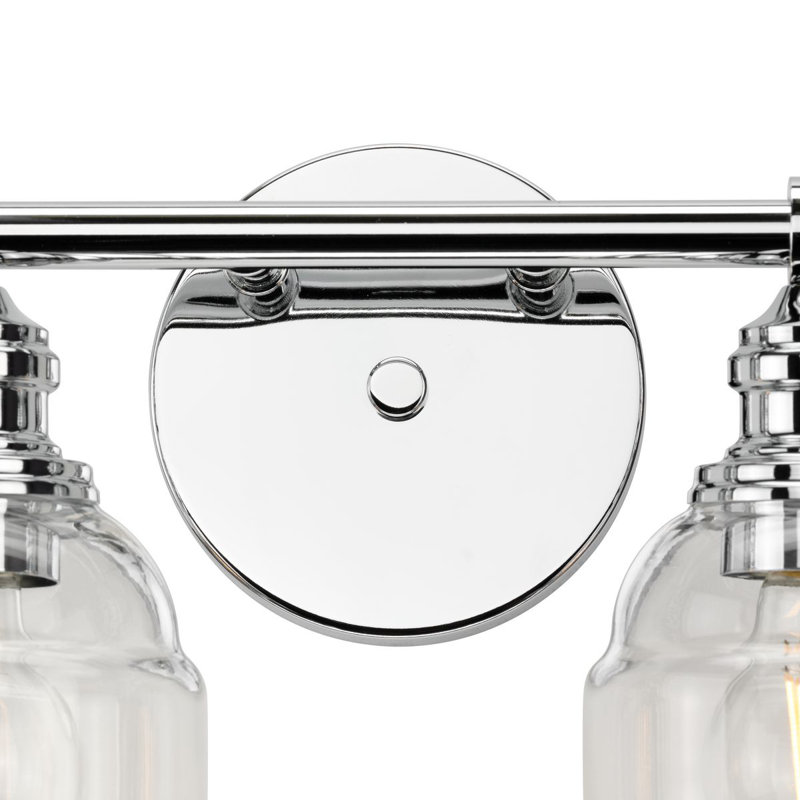 Ambrose 2-Light Polished Chrome Wall Sconce with Clear Glass Shades