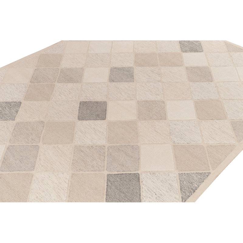 Wool Geometric Area Rug, Rectangle 12' x 16'