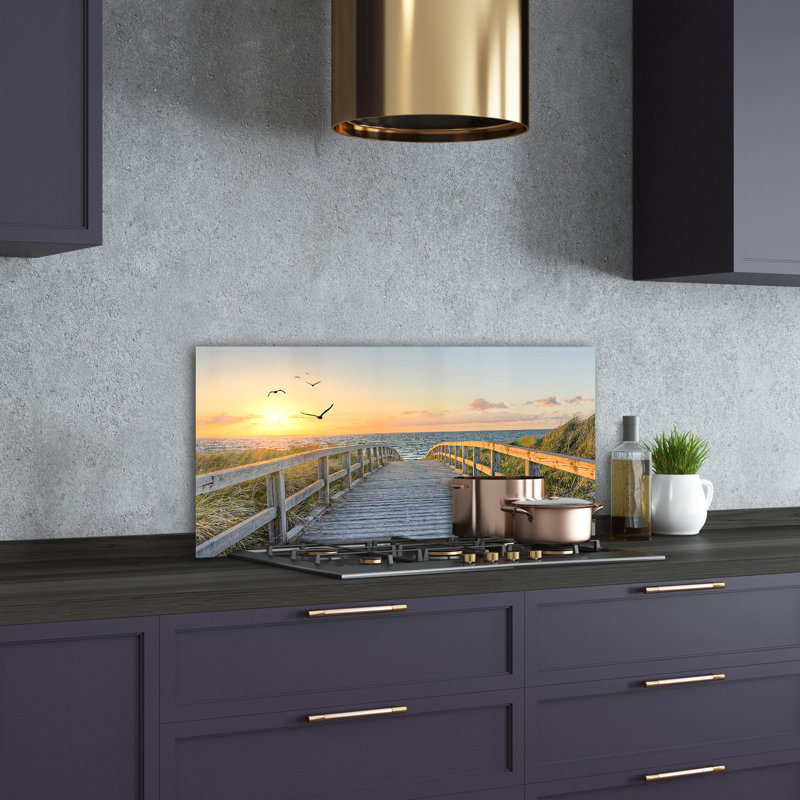 Mardella 50cm W x 100cm L Glass Peel and Stick Panel