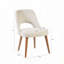 Ensemble de chaises de salle à manger rembourrées en polyester avec dossier rembourré, pieds en bois-312475600