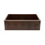 33" Hammered Copper Kitchen Apron Single Basin Sink w/ Star Design with Matching Drain and Accessories