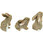 3 Piece Baby Bunny Rabbit Garden Statues Set